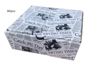 Fish & Chip Box 5" Newsprint